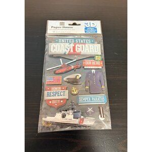 Paper House United States Coast Guard 3D Stickers Pack 13 Pieces Scrapbook Craft
